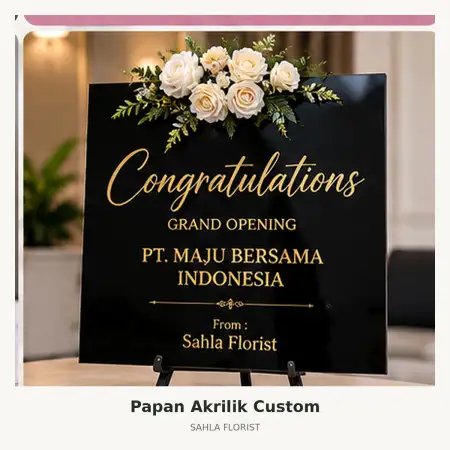 Papan Bunga Akrilik Sidoarjo